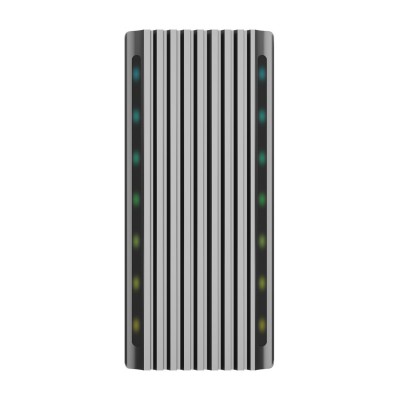 AISENS Caja Externa M.2 RGB Gaming ASM2-RGB011GR SATANVMe A USB3.1 Gen2, Gris