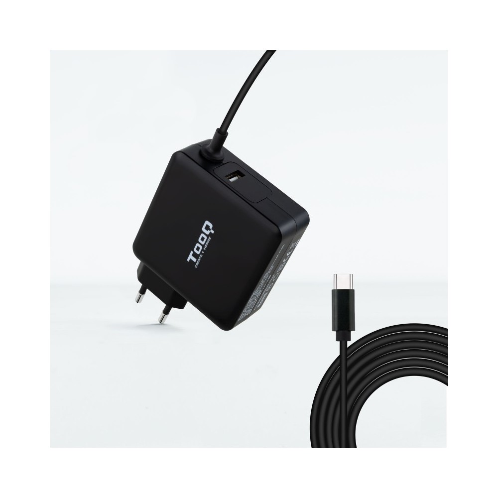 TooQ TQLC-USBC65PD adaptador e inversor de corriente Interior 65 W Negro