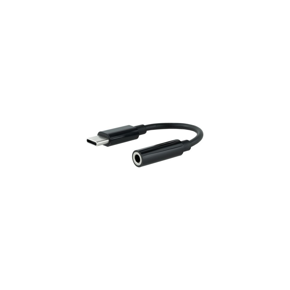 Nanocable Cable Adaptador Audio USB-CM a Jack 3.5H, 11 cm, Negro