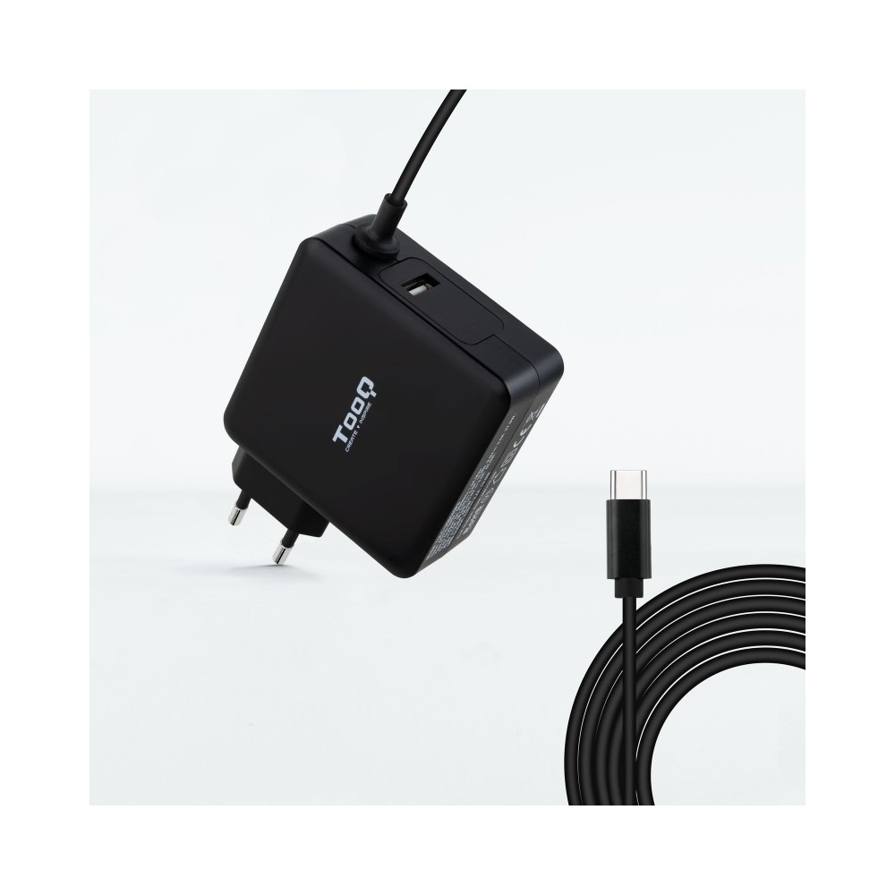 TooQ TQLC-USBC90PD adaptador e inversor de corriente Auto 90 W Negro