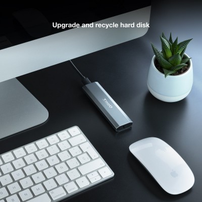 TooQ Shura Caja externa para unidad de estado sólido (SSD) Gris M.2