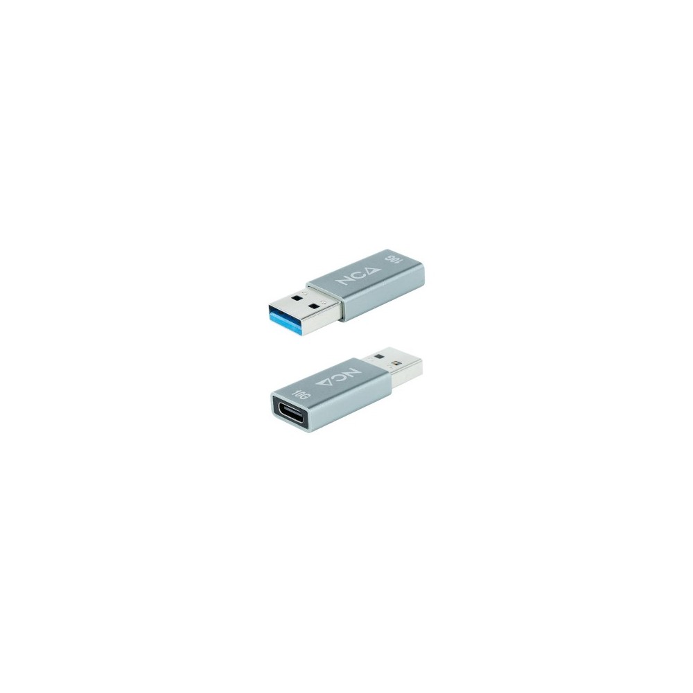 Nanocable Adaptador USB-A 3.1 GEN2 a USB-C, USB-AM-USB-CH, Gris