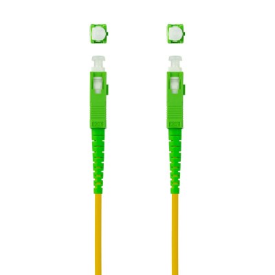 Nanocable Cable de Fibra Óptica SCAPC a SCAPC Monomodo Simplex LSZH, Amarillo, 1 m