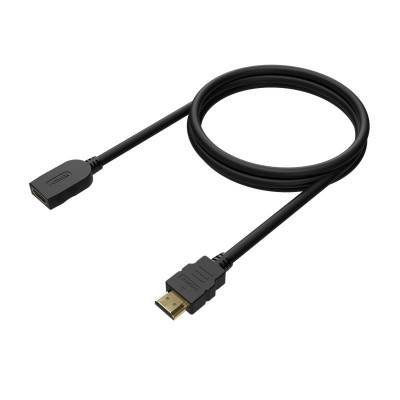 AISENS Cable HDMI V2.0 Prolongador Premium Alta Velocidad  Hec 4K@60Hz 18Gbps, AM-AH, Negro, 3.0M