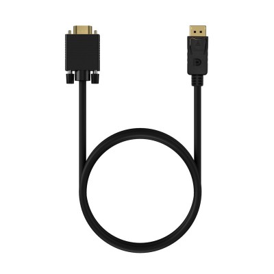 AISENS Cable Conversor DISPLAYPORT a VGA, DPM-VGAM, Negro, 1.0M