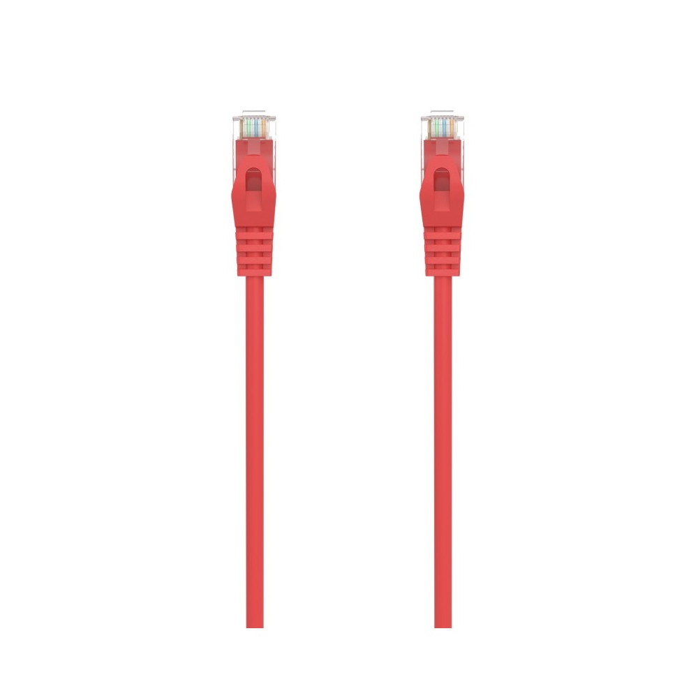 AISENS Cable de Red Latiguillo RJ45 LSZH Cat.6A 500 Mhz UTP AWG24, Rojo, 30CM