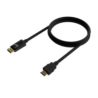 AISENS Cable Conversor DISPLAYPORT a HDMI, DPM-HDMIM, Negro, 0.5M