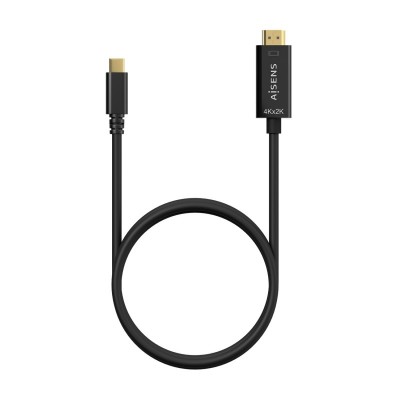 AISENS Cable Conversor USB-C A HDMI 4K@30Hz, USB-CM-HDMIM, Negro, 1.8M