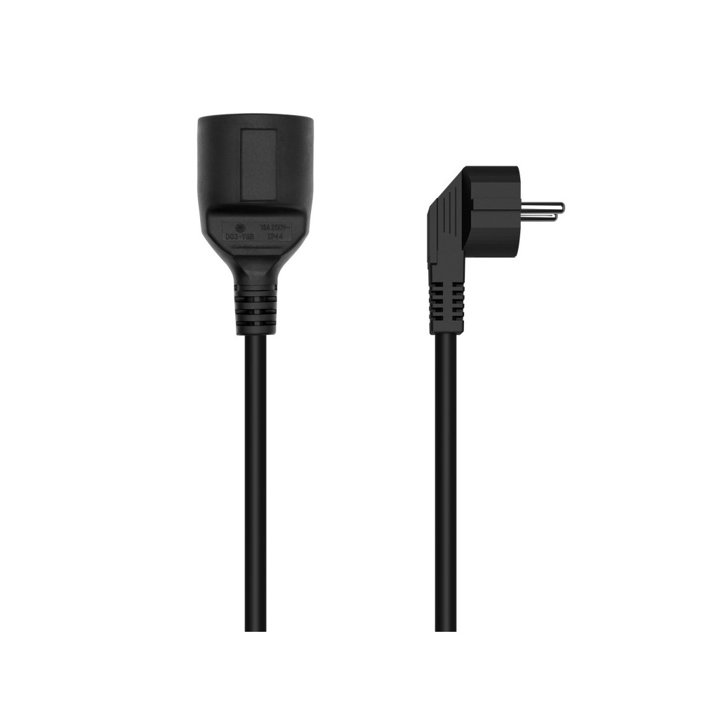 AISENS Cable Alargador de Alimentacion Schuko, CEE7M-CEE7H, Negro, 10M