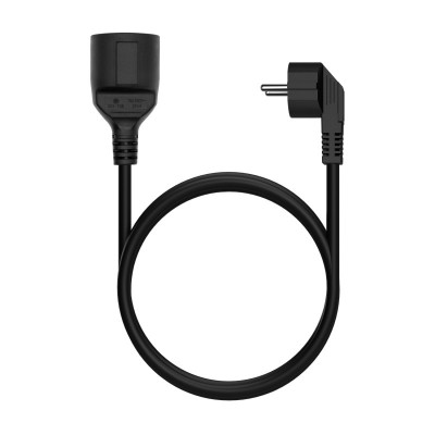 AISENS Cable Alargador de Alimentacion Schuko, CEE7M-CEE7H, Negro, 10M