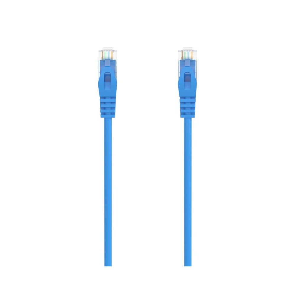 AISENS Cable de Red Latiguillo RJ45 LSZH Cat.6A 500 Mhz UTP AWG24, Azul, 0.5M