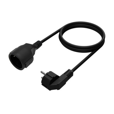 AISENS Cable Alargador de Alimentacion Schuko, CEE7M-CEE7H, Negro, 5.0M