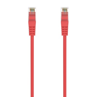 AISENS Cable de Red Latiguillo RJ45 LSZH Cat.6A 500 Mhz UTP AWG24, Rojo, 1.0M
