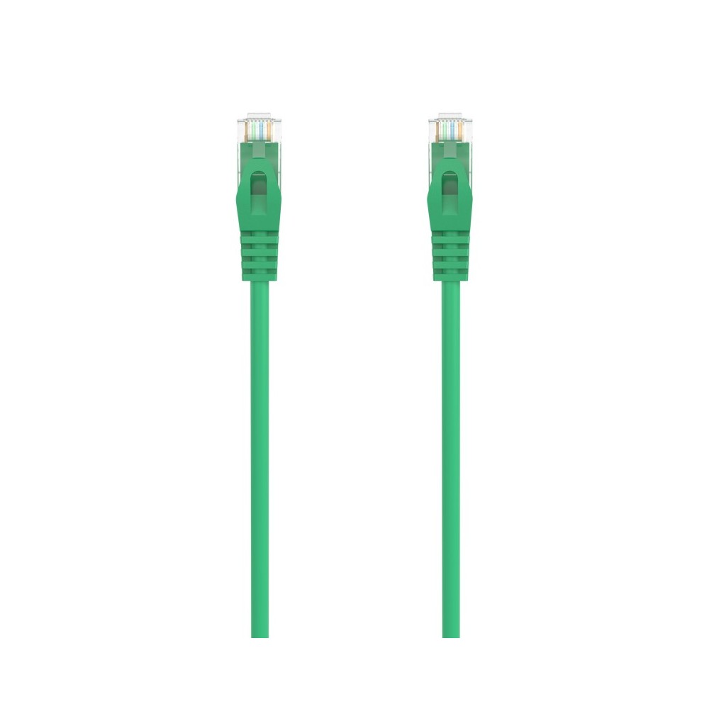 AISENS Cable de Red Latiguillo RJ45 LSZH Cat.6A 500 Mhz UTP AWG24, Verde, 0.5M