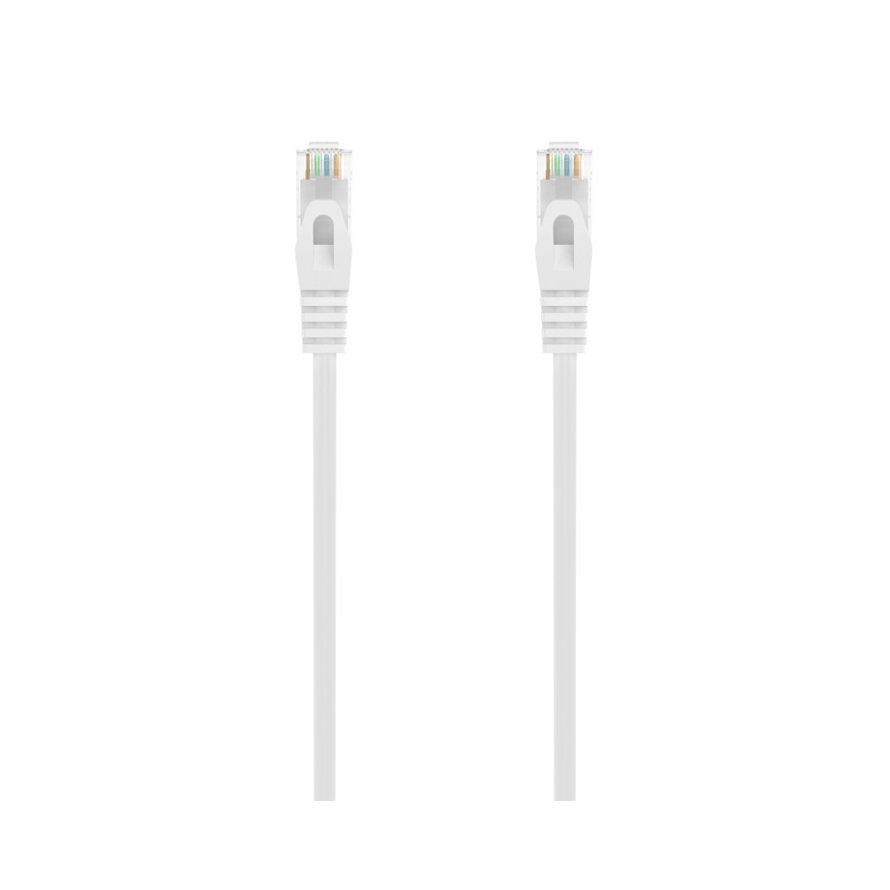 AISENS Cable de Red Latiguillo RJ45 LSZH Cat.6A 500 Mhz UTP AWG24, Blanco, 25CM