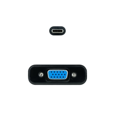 Nanocable Conversor USB-C a VGA, USB-CM-VGAH, Negro, 10 cm