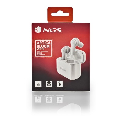 NGS ARTICA BLOOM Auriculares Inalámbrico Dentro de oído LlamadasMúsica USB Tipo C Bluetooth Blanco