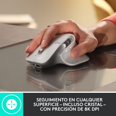 Logitech MX Master 3S ratón mano derecha RF Wireless + Bluetooth Laser 8000 DPI