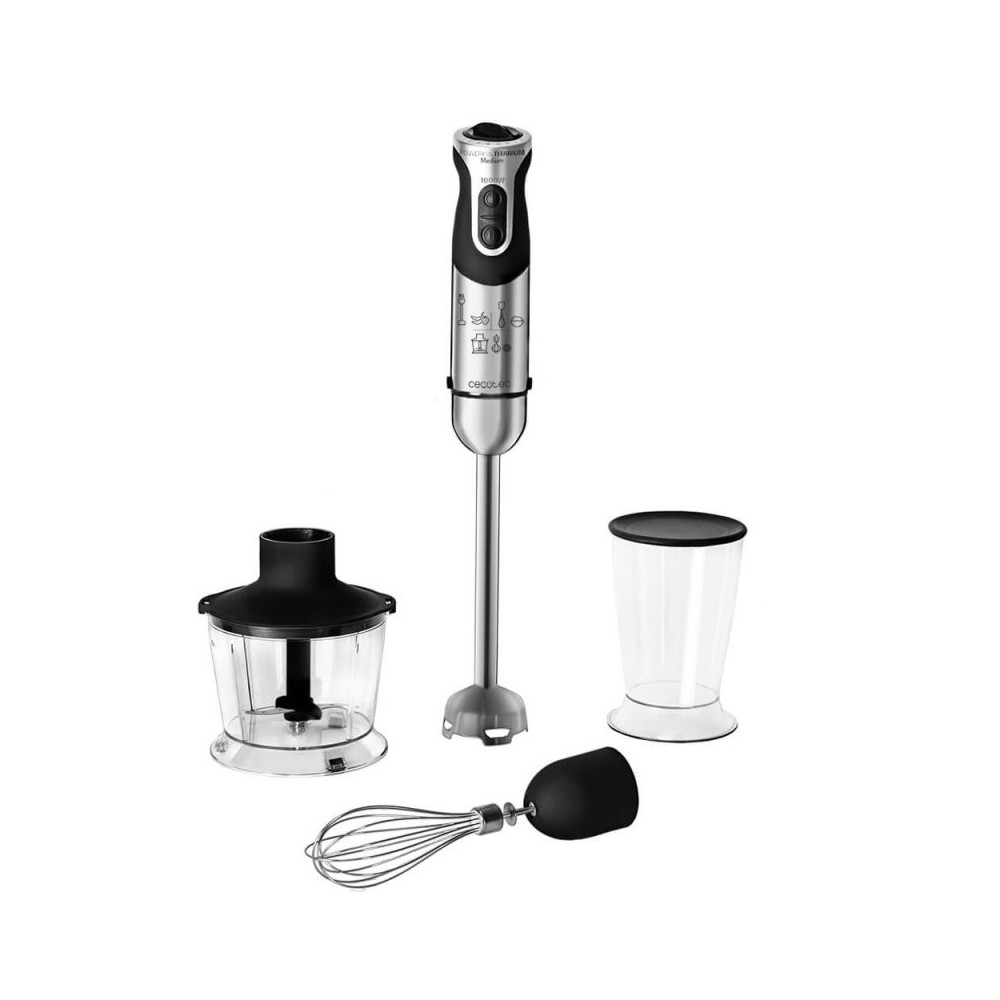 Cecotec 04062 licuadora 0,5 L Batidora de vaso 1000 W Negro, Acero inoxidable