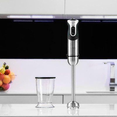 Cecotec Powerful Titanium 1000 Batidora de inmersión 1000 W Negro, Acero inoxidable