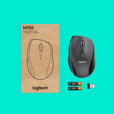 Logitech Customizable Mouse M705 ratón mano derecha RF inalámbrico Óptico 1000 DPI