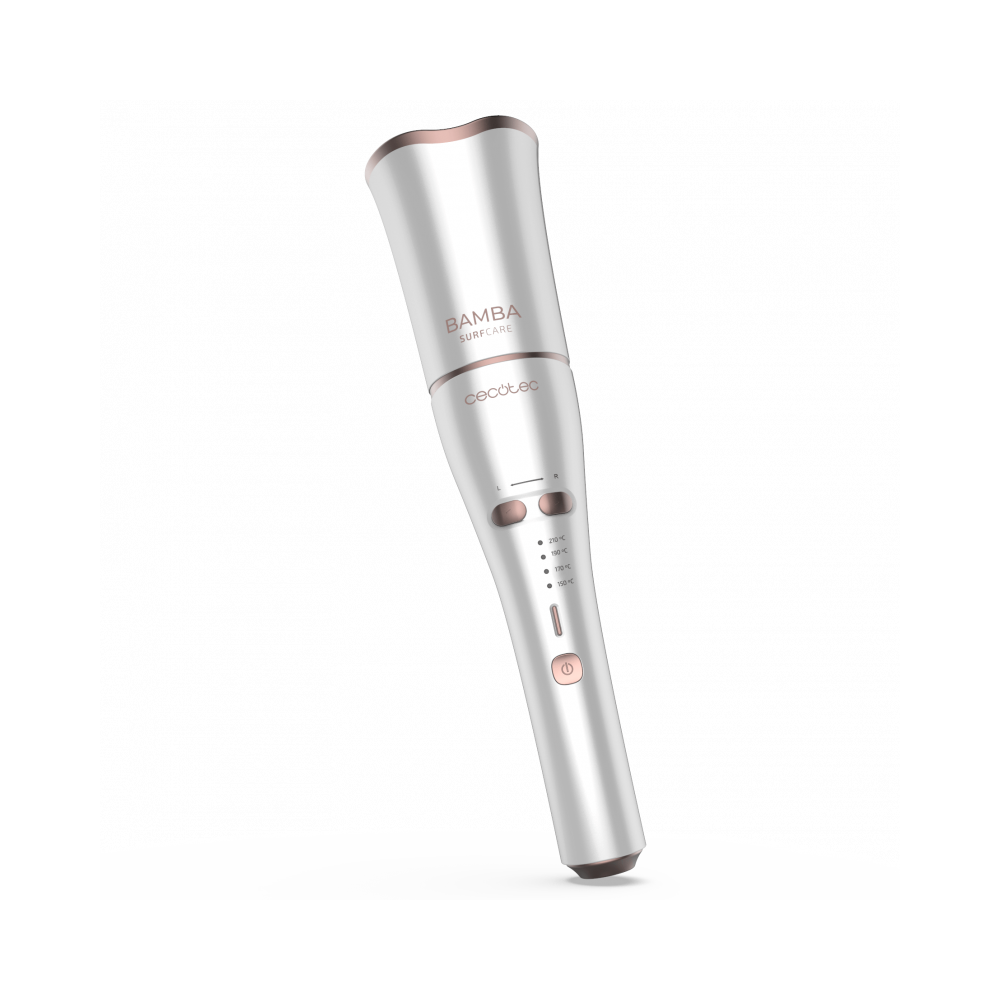 Cecotec Bamba Surfcare 800 Magic Waves Pro Rizador de pelo Caliente Oro rosa, Blanco 3 m