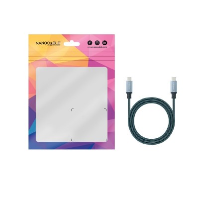 Nanocable Cable USB 3.1 Gen2 10Gbps 5A, 4K60Hz, USB-CM-USB-CM, GrisNegro, 2 m