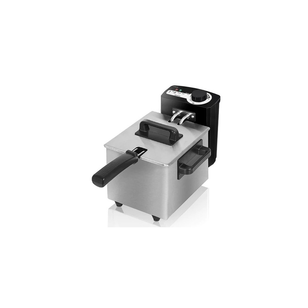 Cecotec 03031 freidora Sencillo 1,5 L Independiente 1000 W Negro, Acero inoxidable