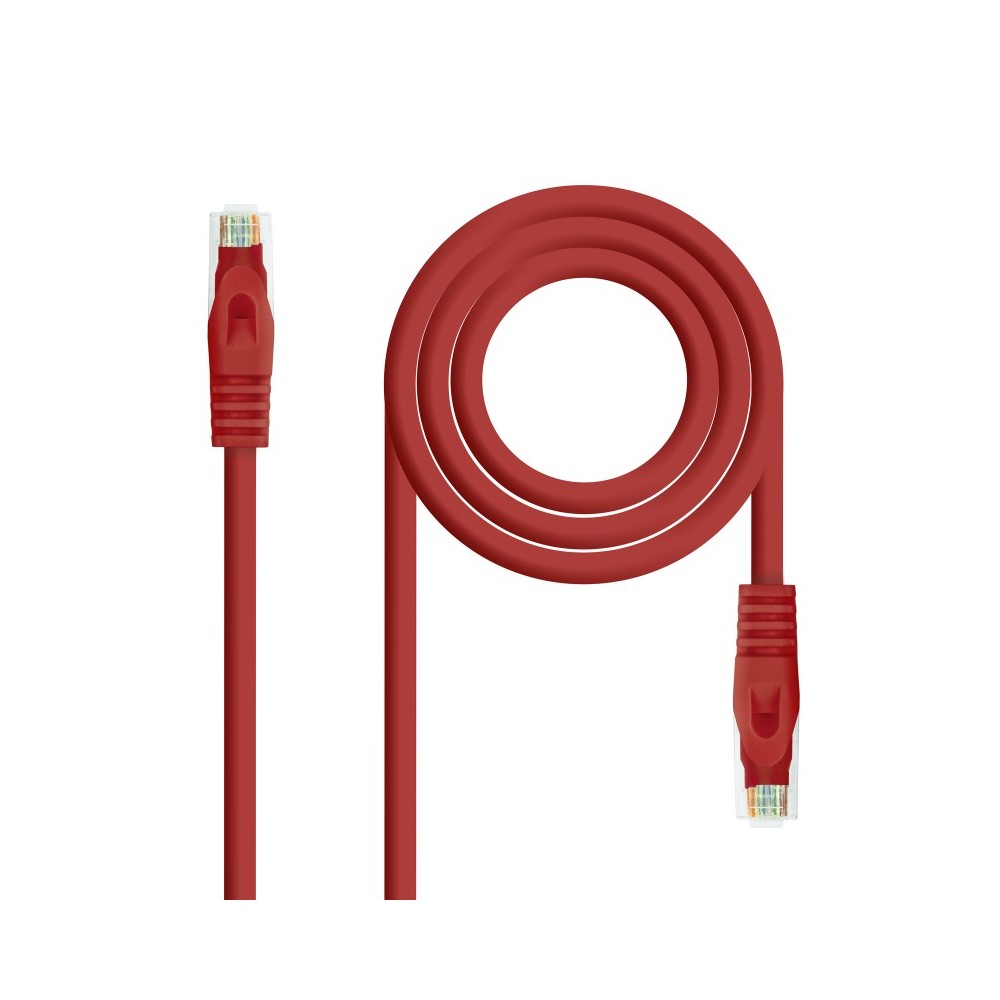 Nanocable Cable Red Latiguillo RJ45 LSZH CAT.6A UTP AWG24, Rojo, 30 cm