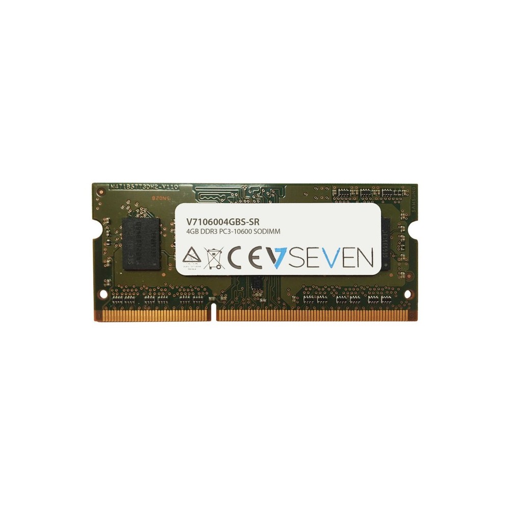 V7 4GB DDR3 PC3-10600 1333MHz SO-DIMM módulo de memoria - V7106004GBS-SR