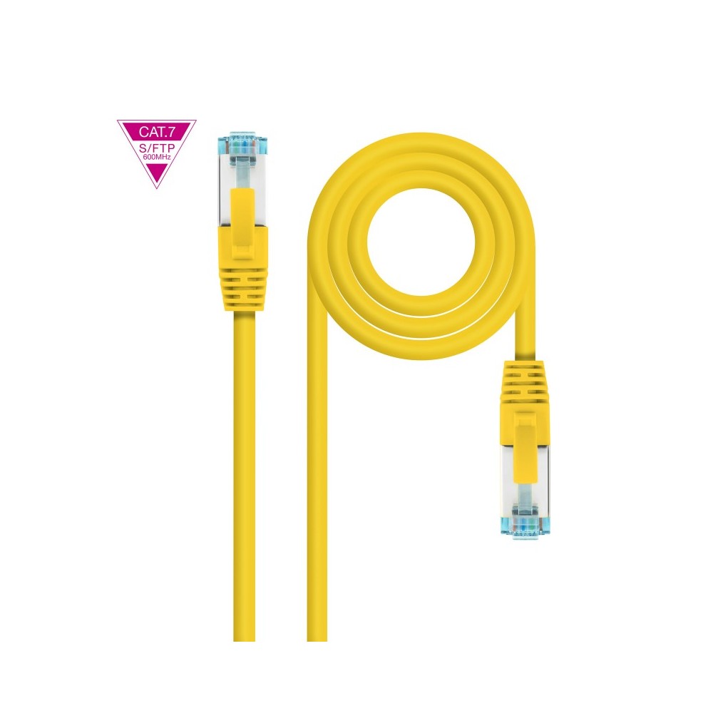 Nanocable Cable de Red Cat.7 600MHZ LSZH SFTP PIMF AWG26, Amarillo, 2 m