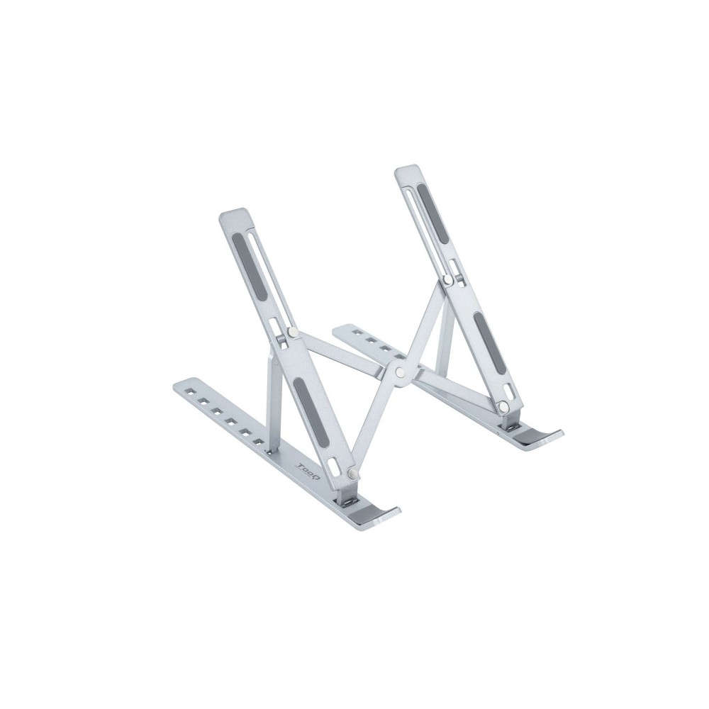 TooQ Soporte Elevador para Portátiles, Tablets, Móviles y Libros, Plata