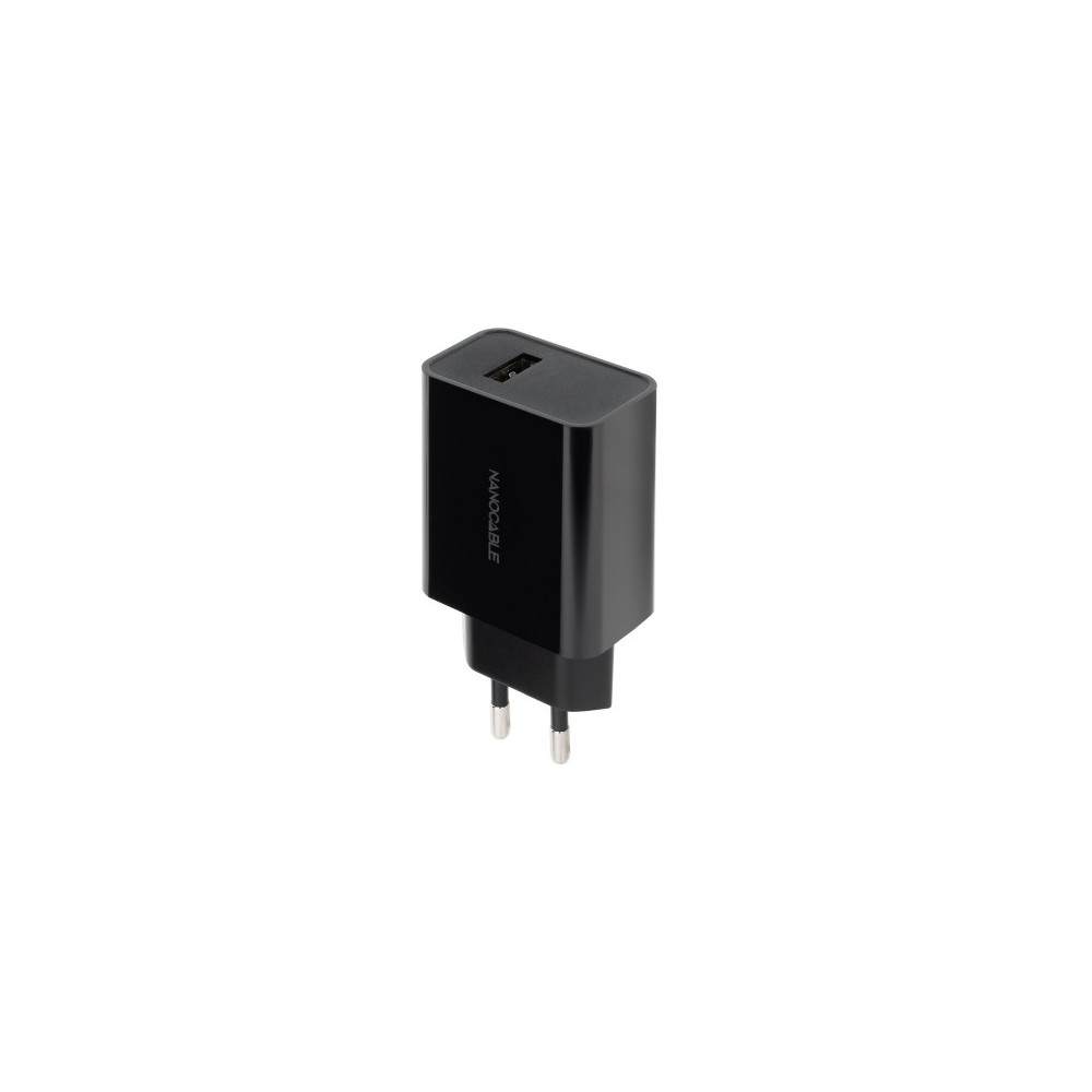 Nanocable Cargador USB, 5V2.1A, Negro