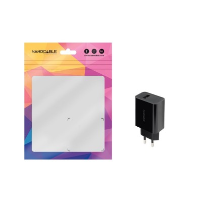 Nanocable Cargador USB, 5V2.1A, Negro