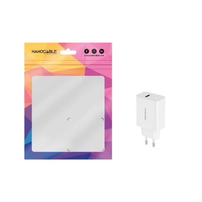 Nanocable Cargador USB, 5V2.1A, Blanco