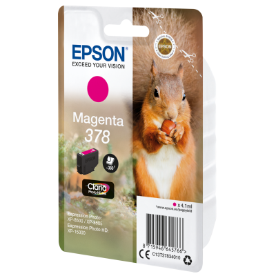 Epson Squirrel Singlepack Magenta 378 Claria Photo HD Ink