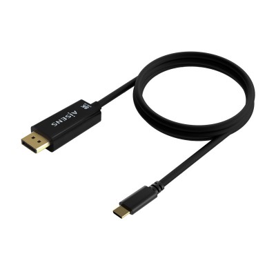AISENS Cable Conversor USB-C a Displayport 8K@60Hz, USB-CM-DPM, Negro, 0.8M
