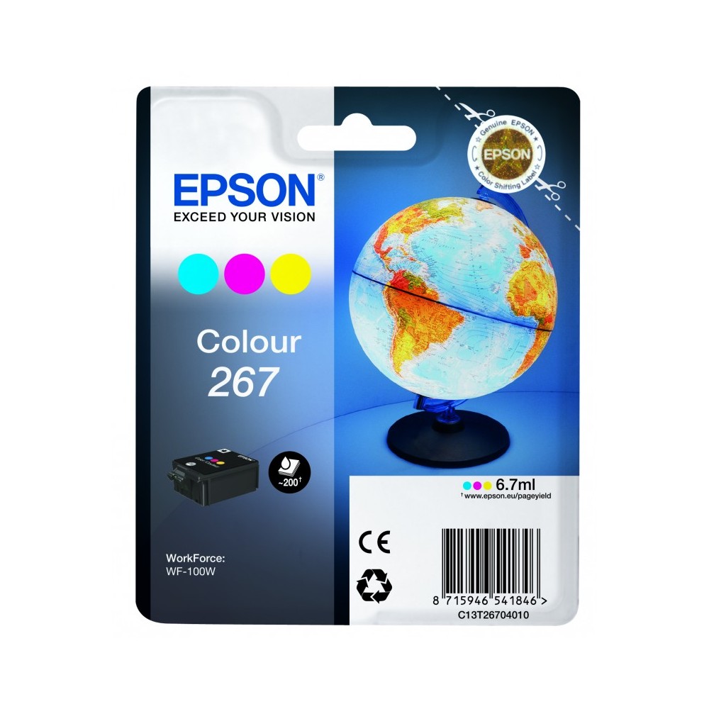 Epson Globe Singlepack Colour 267 ink cartridge