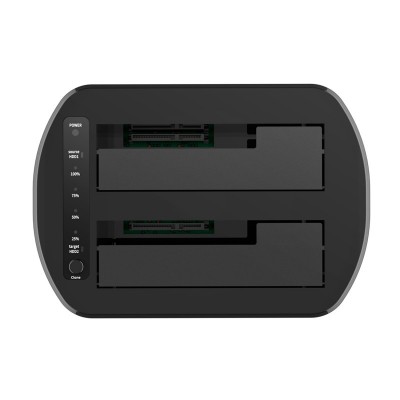 AISENS Estacion de Docking de Doble Bahia ASDS-D03B SATA 2.53.5 a USB 3.03.1 Gen1, Clone, Negra