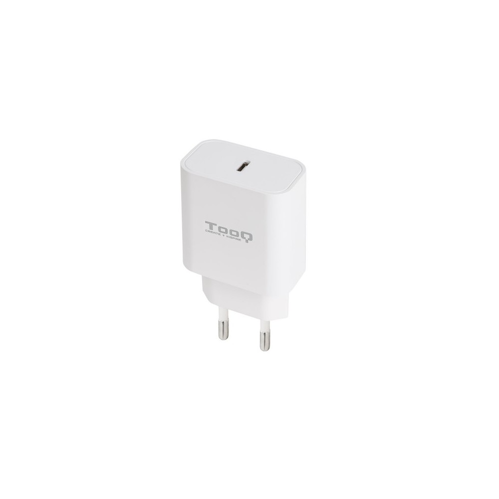 TooQ Cargador de Pared USB-C PD20W, Blanco