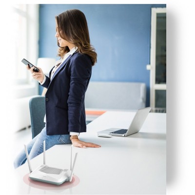 D-Link R32E router inalámbrico Gigabit Ethernet Doble banda (2,4 GHz  5 GHz) Blanco