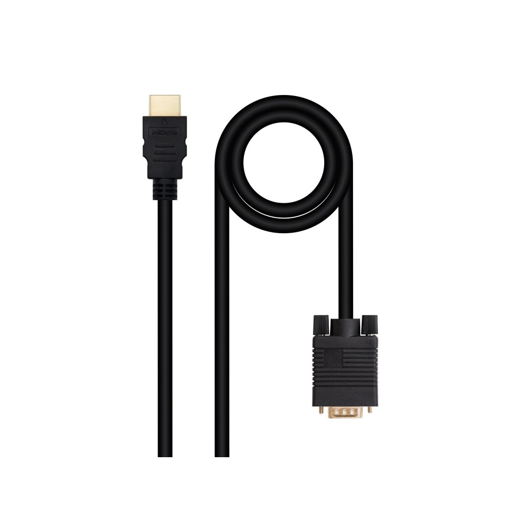Nanocable Cable Conversor HDMI a VGA, 1.8 m, Negro