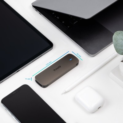 TooQ Caja Externa para SSD M.2 NGFF, Marrón