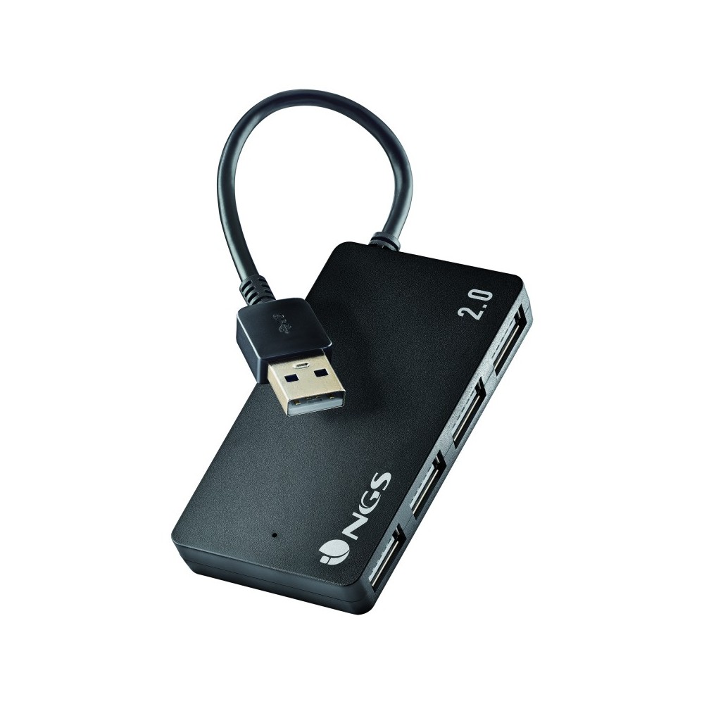 NGS IHUB4 TINY USB 2.0 480 Mbits Negro