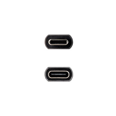 Nanocable Cable Prolongador USB-C 3.2 Gen2x2 20Gbps 3A, 4K60Hz, USB-CM-USB-CH, Negro, 1 m