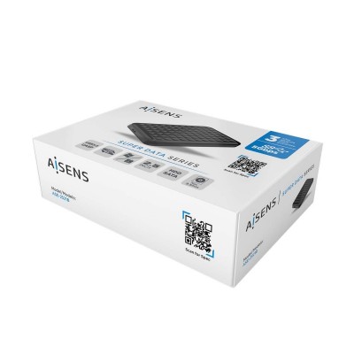 AISENS Caja Externa 2,5″ 9.5mm SATA a USB3.0USB3.1 Gen1, Negra
