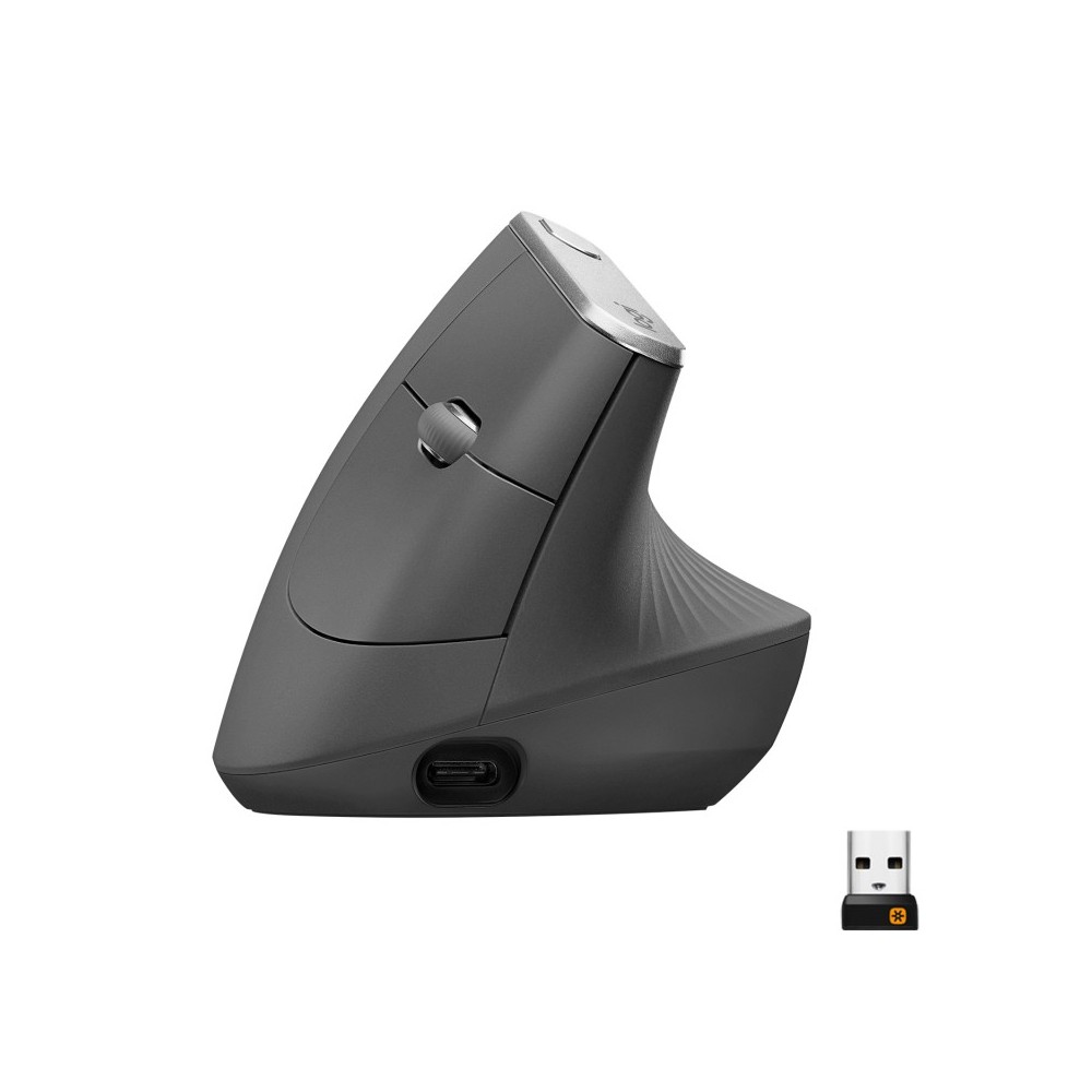 Logitech MX Vertical ratón mano derecha RF Wireless + Bluetooth Óptico 4000 DPI