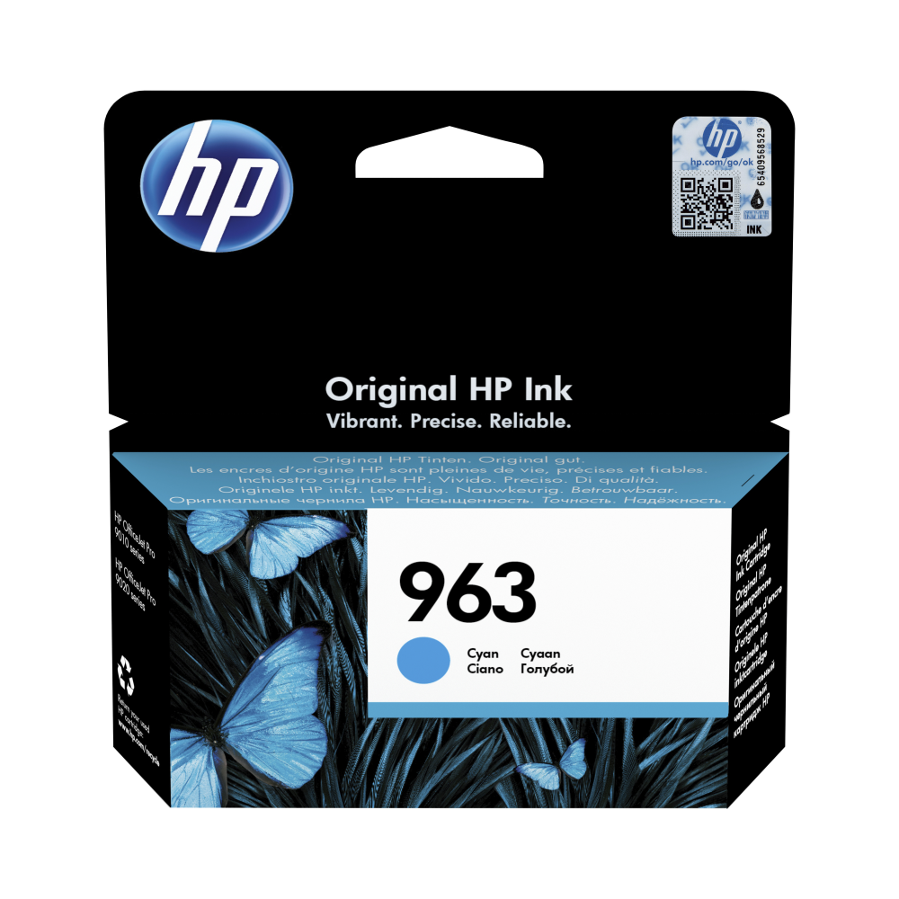 HP Cartucho de tinta Original 963 cian