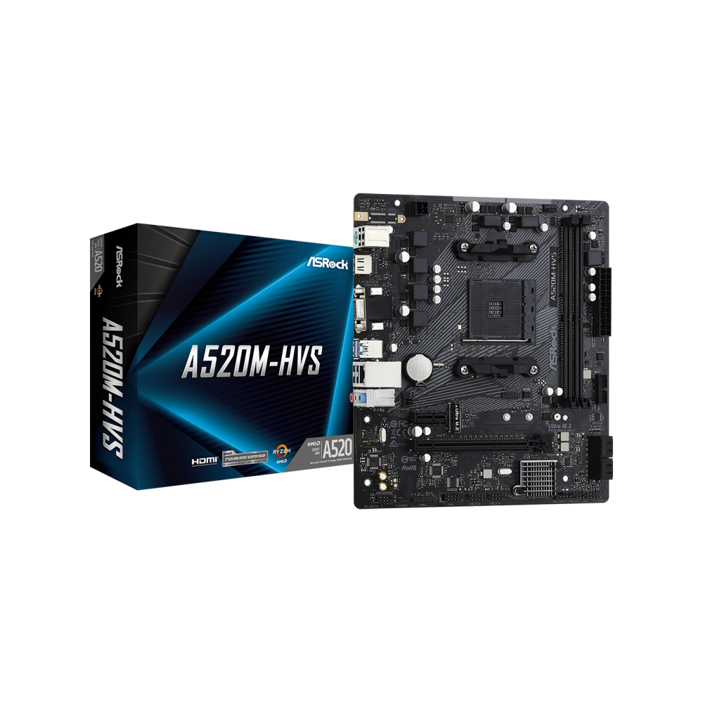Asrock A520M-HVS AMD A520 Zócalo AM4 micro ATX