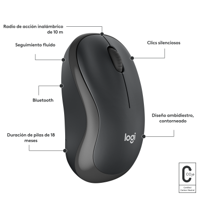 Logitech M240 ratón Ambidextro Bluetooth
